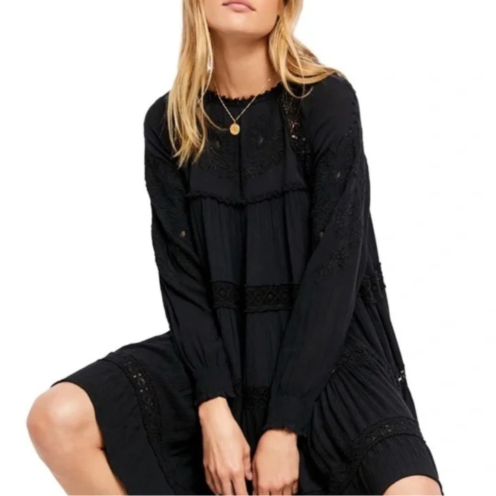 Free People Piece of Your Heart Embroidered Tunic Dress NWT!